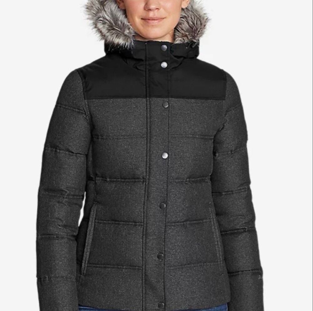 Eddie Bauer Down Puffer Women’s Jacket With Fur Hood